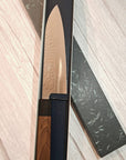 Tomihisa Molybdenum Tsuchime Walnut Santoku 180mm