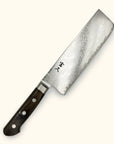 Tomihisa 68 Layer Brown Handle Nakiri 165mm