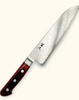 Tomihisa 68 Layer Red Handle Santoku 180mm