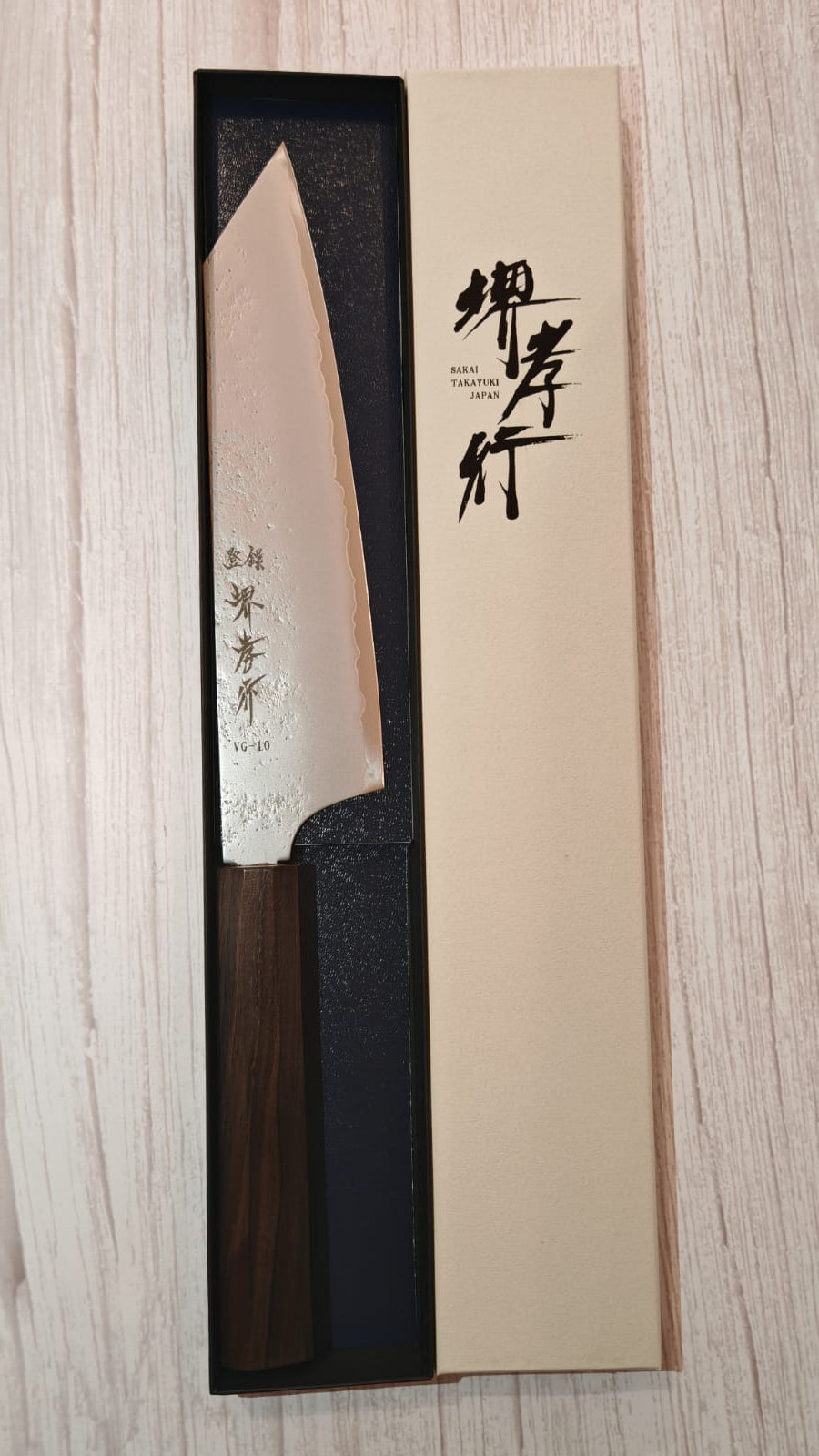 Sakai Takayuki Nashiji VG10 Ebony Kiritsuke 190mm