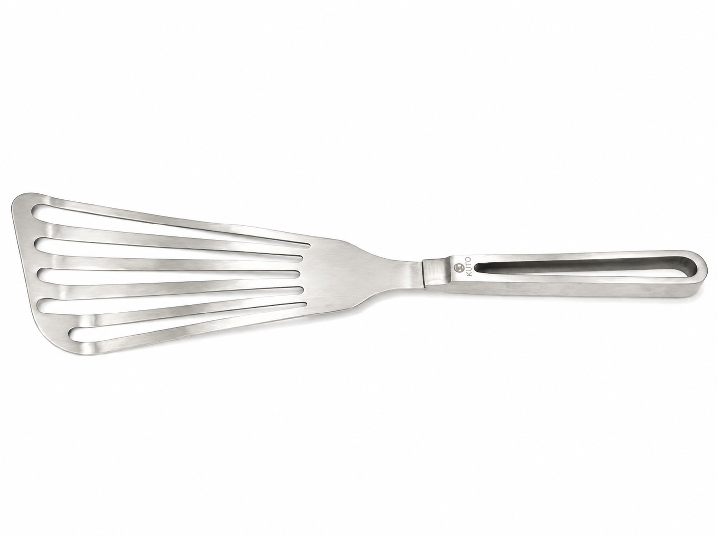 KUTO Stainless Steel Slotted Curve Spatula 29cm