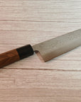 Tomihisa Molybdenum Tsuchime Walnut Santoku 180mm