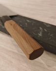 Tomihisa Molybdenum Tsuchime Walnut Santoku 180mm