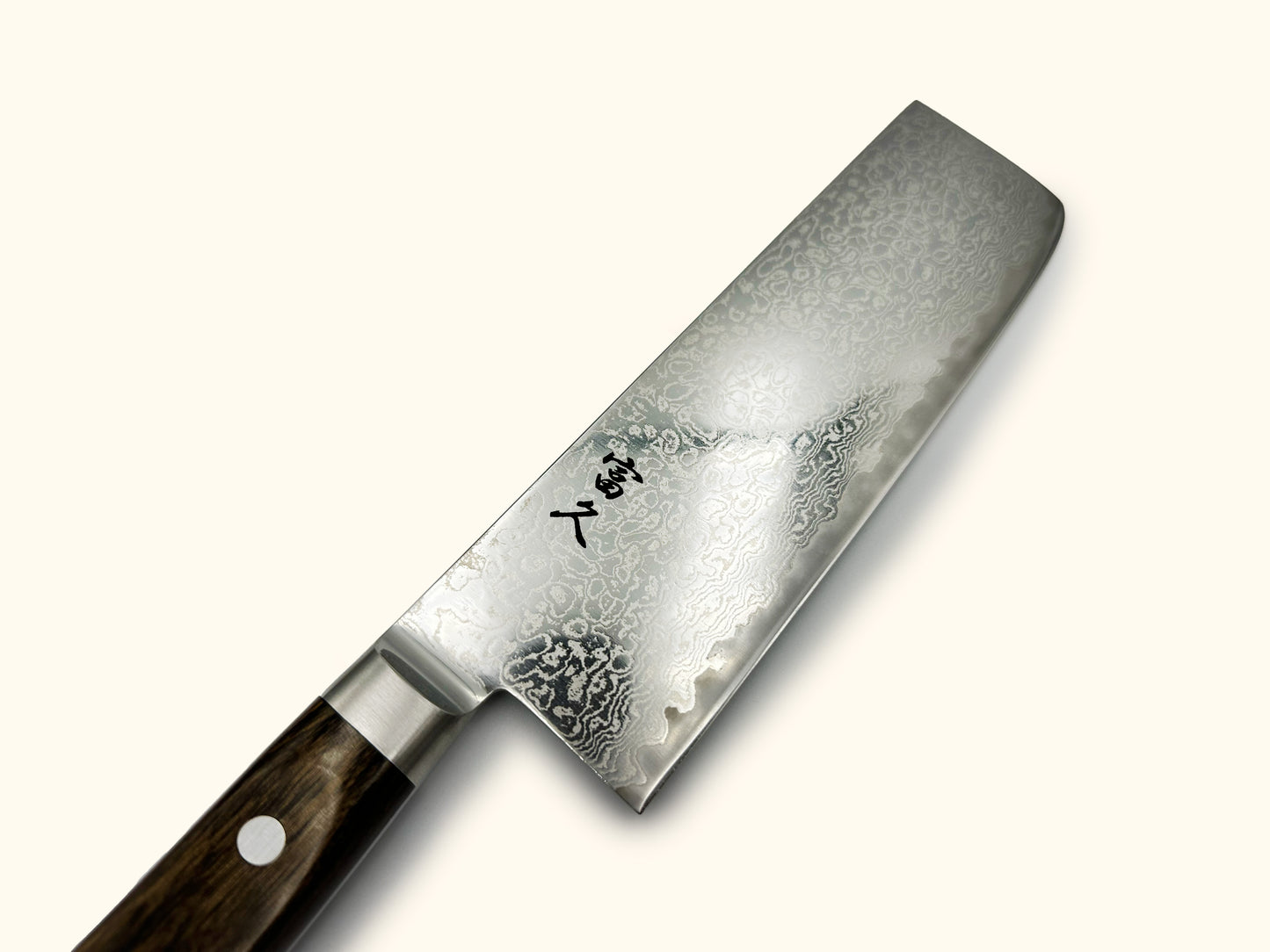 Tomihisa 68 Layer Brown Handle Nakiri 165mm