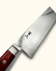 Tomihisa 68 Layer Red Handle Nakiri 165mm