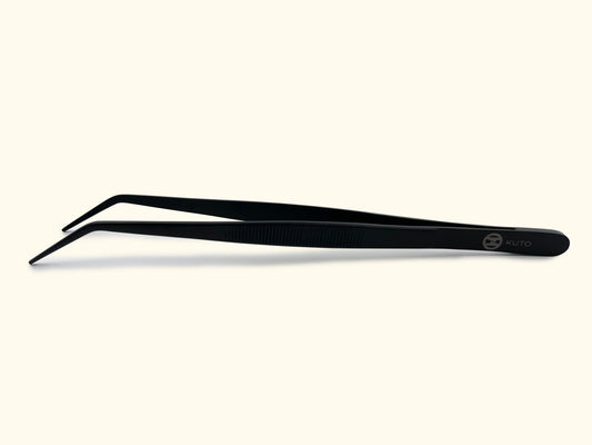 KUTO Black Angled Plating Tweezers 20cm