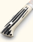 Takeshi Saji Blue Steel 2 Rainbow Damascus Deer Horn Nakiri 165mm