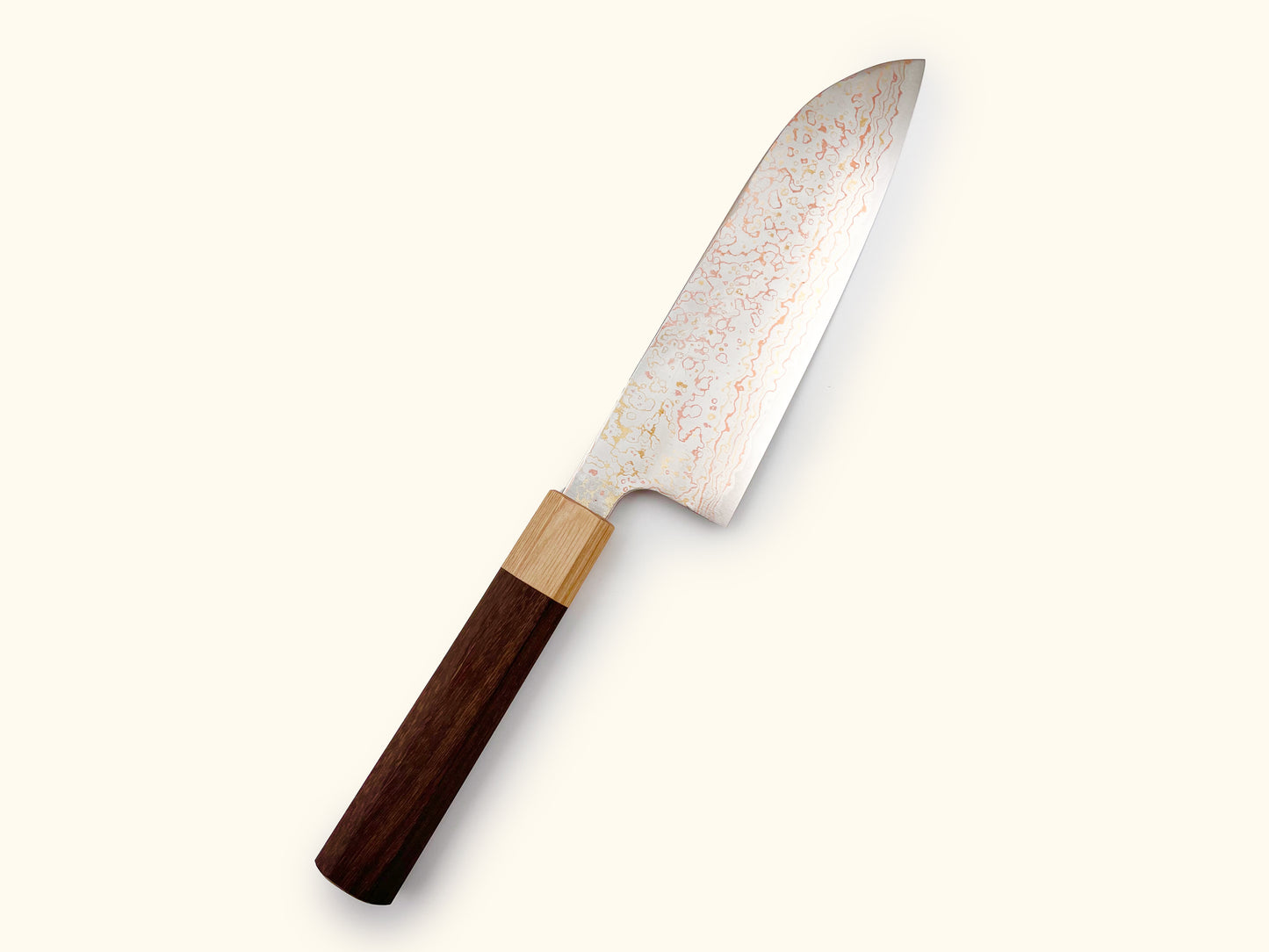 Saji VG-10 Rainbow Damascus Cherrywood Santoku 180mm