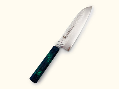 Sakai Takayuki Nanairo Green Tortoiseshell Santoku 170mm