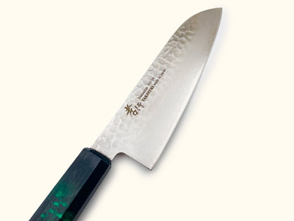 Sakai Takayuki Nanairo Green Tortoiseshell Santoku 170mm