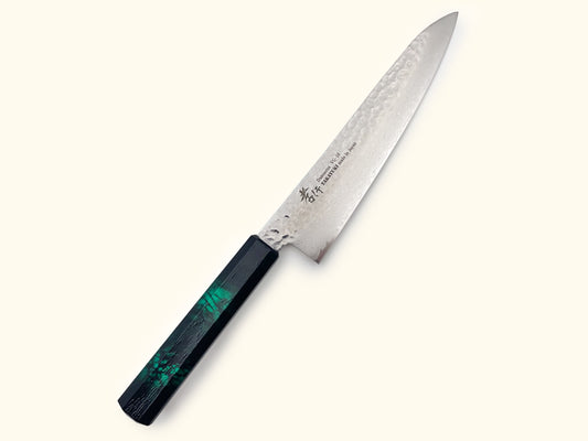 Sakai Takayuki Nanairo Green Tortoiseshell Gyuto 210mm