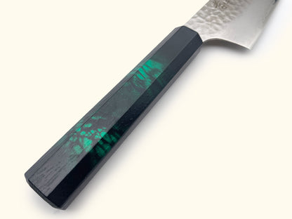 Sakai Takayuki Nanairo Green Tortoiseshell Kiritsuke 190mm