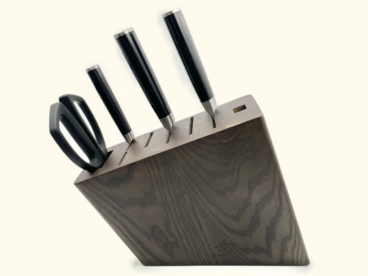 Kitchen knife set, Mr Moos 3 piece unique nested 3 in 1 design knife set  with magnetic acacia wooden holder.: Buy Online at Best Price in UAE 