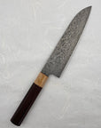 Tomihisa AUS10 Kuroichi Damascus Rosewood Santoku 180mm